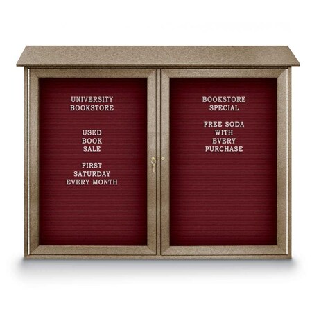 United Visual Products Indoor Enclosed Combo Board, 48"x36", Satin Frame/Green & Ultramarine UVCB4836-GREEN-ULTMAR